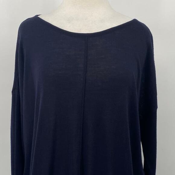 Tommy Hilfiger Luxury Wool Sweater Dress Tunic Boatneck Navy Blue NEW Womens XL - Picture 3 of 10